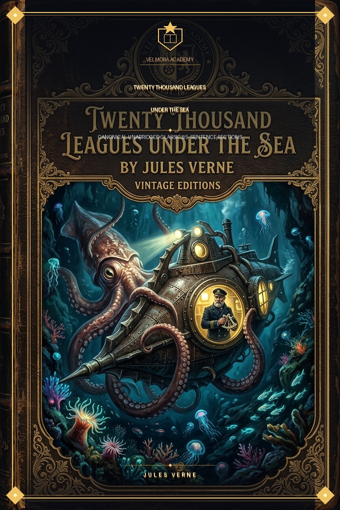 Bìa tác phẩm Twenty Thousand Leagues Under the Sea